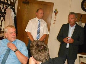 Norbert Tessmer, Thomas Lesch, Carsten Höllein und Frank Rebhan diskutieren