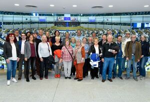 Die Besuchergruppe aus Oberfranken in Brüssel