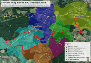 geplante Wanderroute