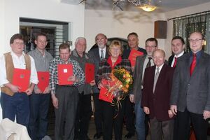 M.Tischer,U.Amberg,H.Baumann,D.Faber,R.u.M.Kaiser,G.Maar,H.J.Lorke, Alt-Bürgermeister A.Langguth, C.Höllein und T.Lesch